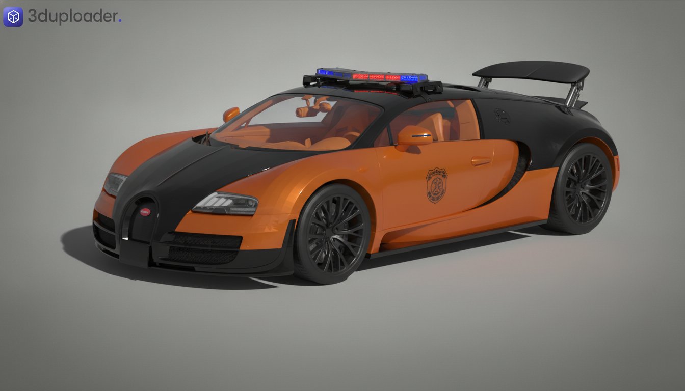 Bugatti Veyron Super Sport 2012 Patrol STL 3D Print Model