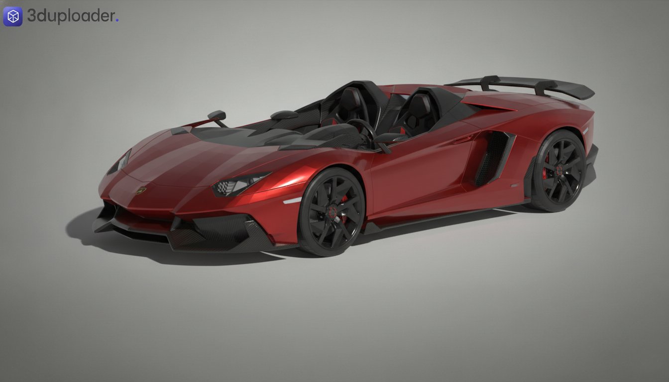 Lamborghini Aventador J Concept 2012 STL 3D Print Model