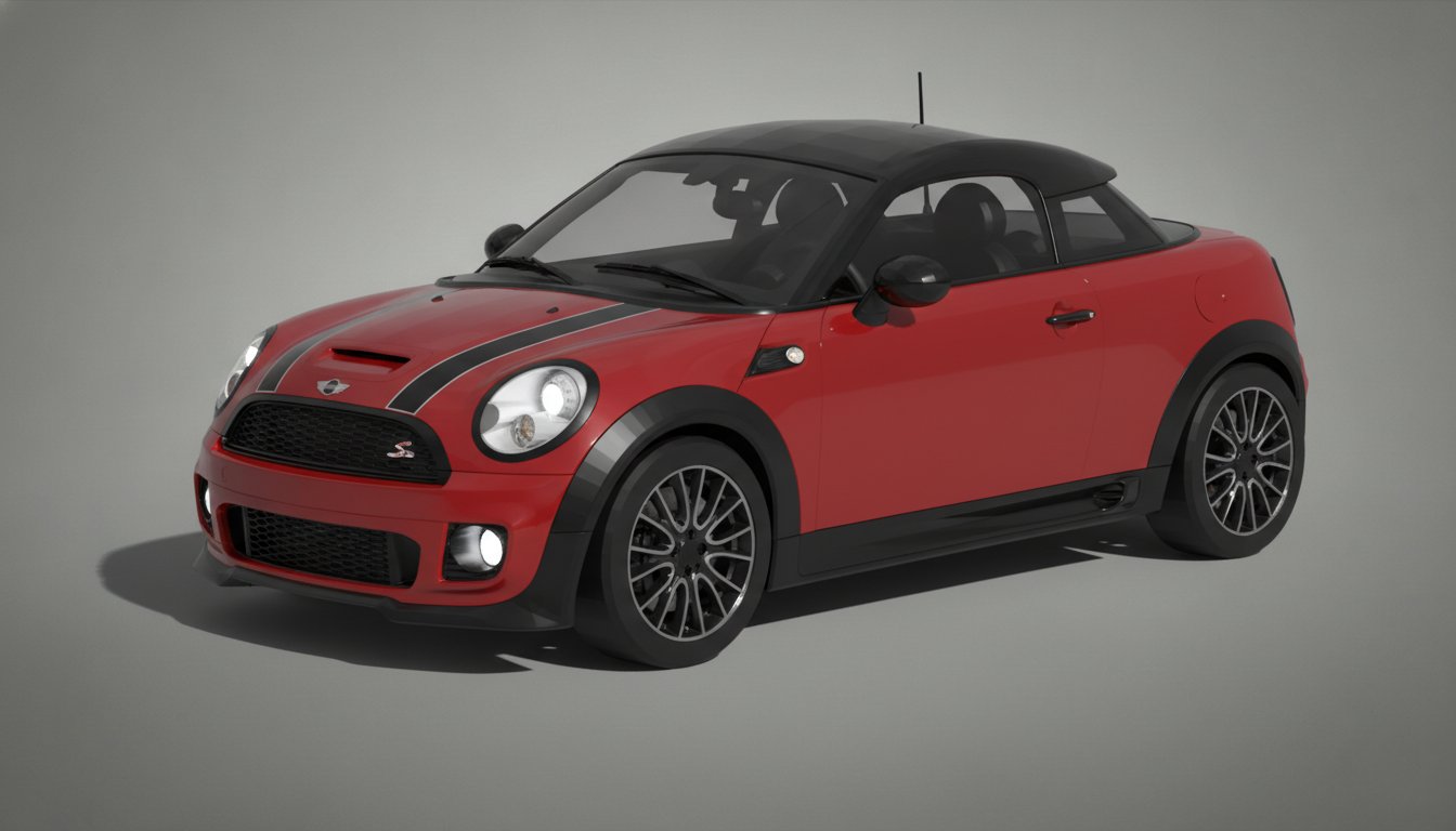 Mini Cooper Coupe JCW 2012 R58 STL 3D Print Model