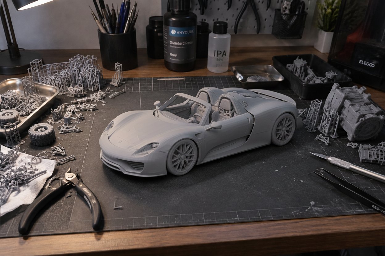Porsche 918 Spyder 2015 Weissach Package STL 3D Print Model